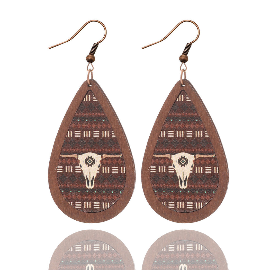 Earedge - Western Geometric Teardrop Earrings