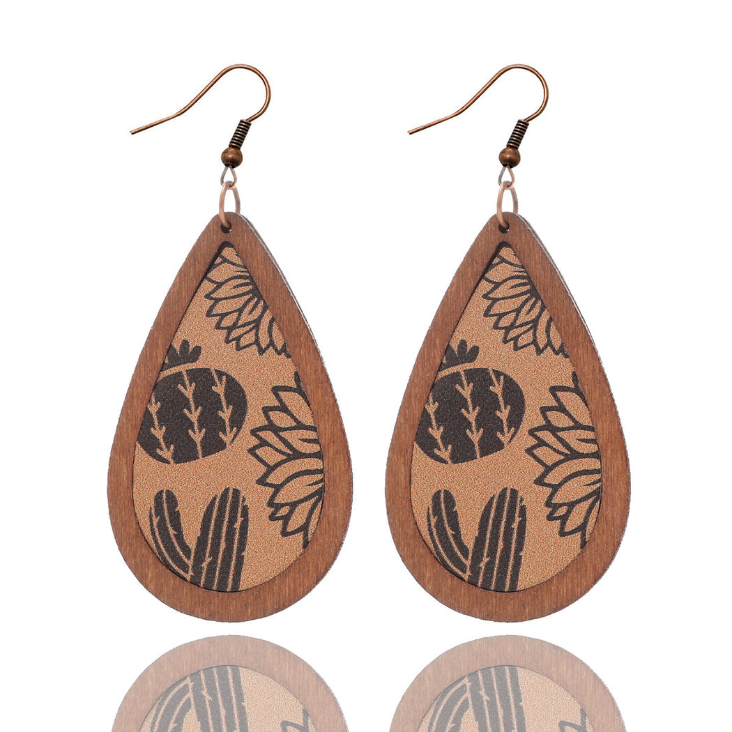 Earedge - Western Geometric Teardrop Earrings