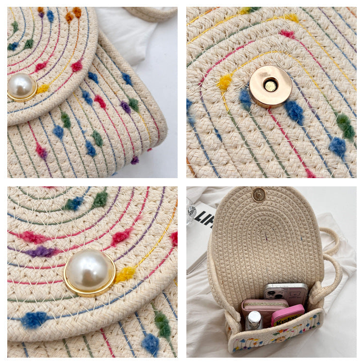 Bacio - Handwoven Mini Square Cotton Beach Tote