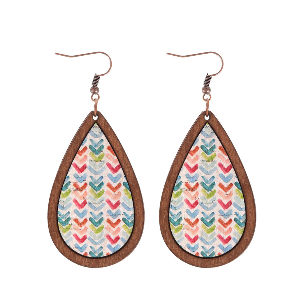 Earedge - Floral Teardrop Drop Earrings