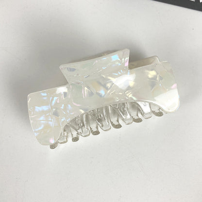 网红精致冷淡风气质鲨鱼夹镂空幻彩甜美抓夹百搭简约可爱发夹头饰