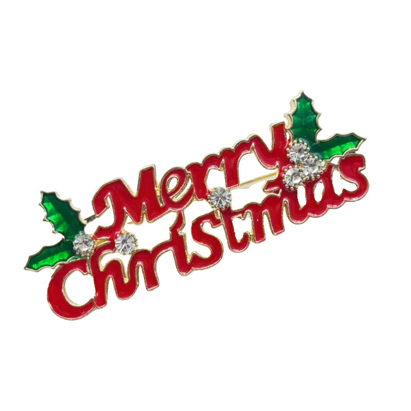 Brovia - Christmas Red Green Motif Brooch