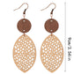 Earedge - Oval Filigree Drop Earrings