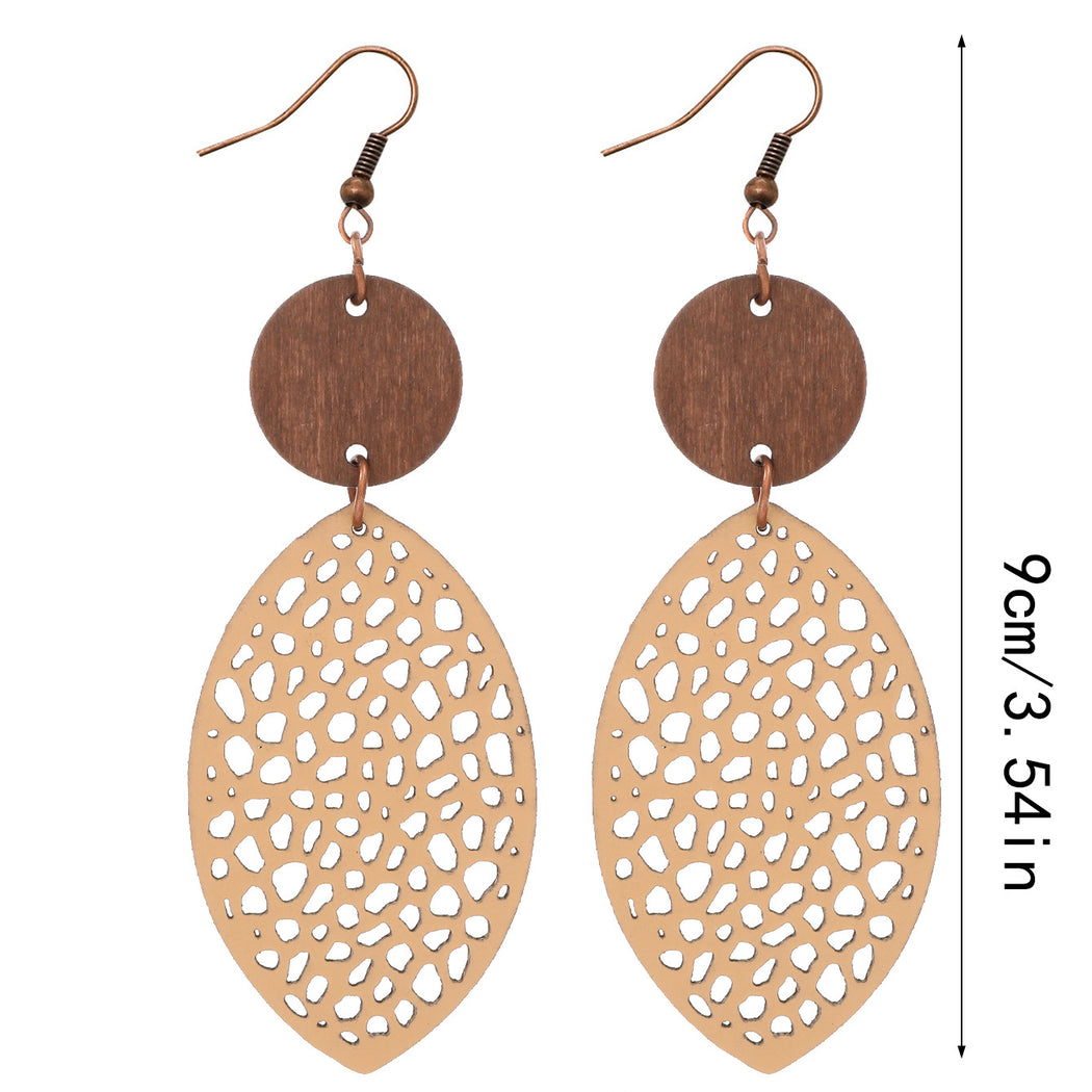 Earedge - Oval Filigree Drop Earrings