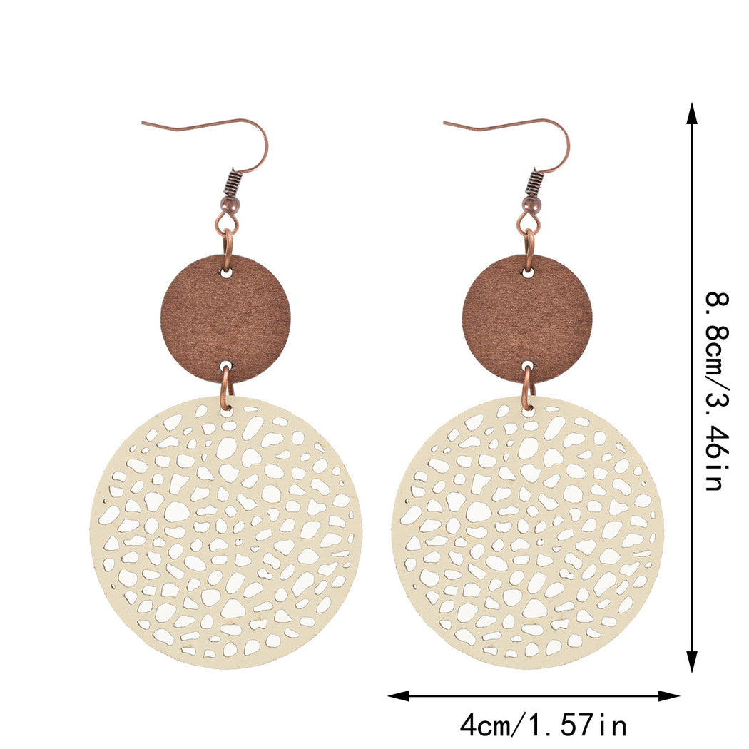 Earedge - Round Filigree Drop Earrings