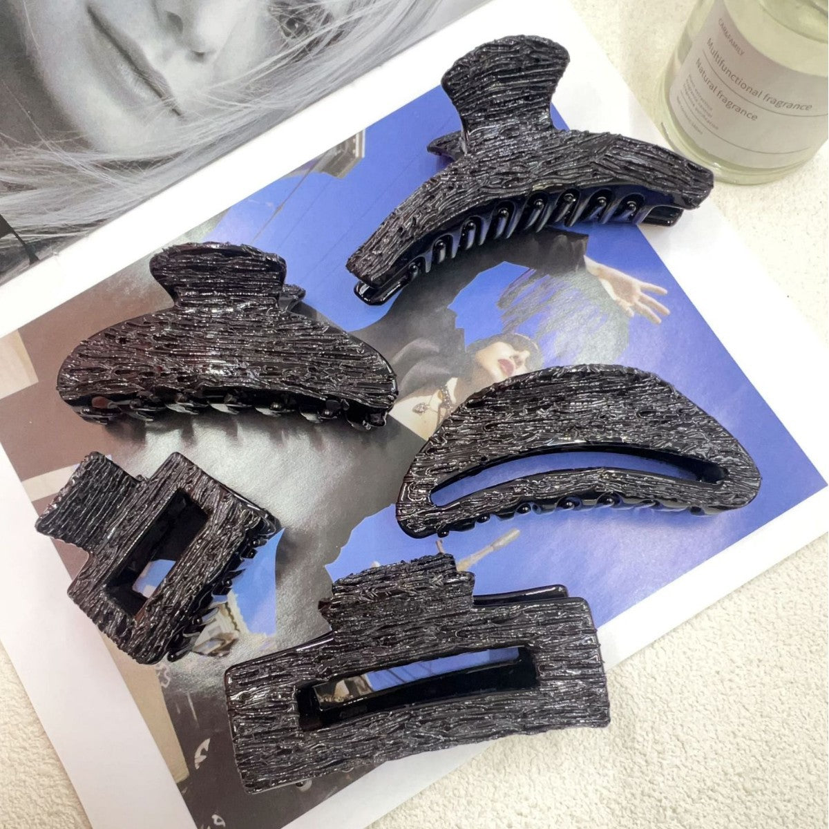 原创法式气质醋酸发夹盘发抓夹大号鲨鱼夹高级感百搭头饰ins发夾