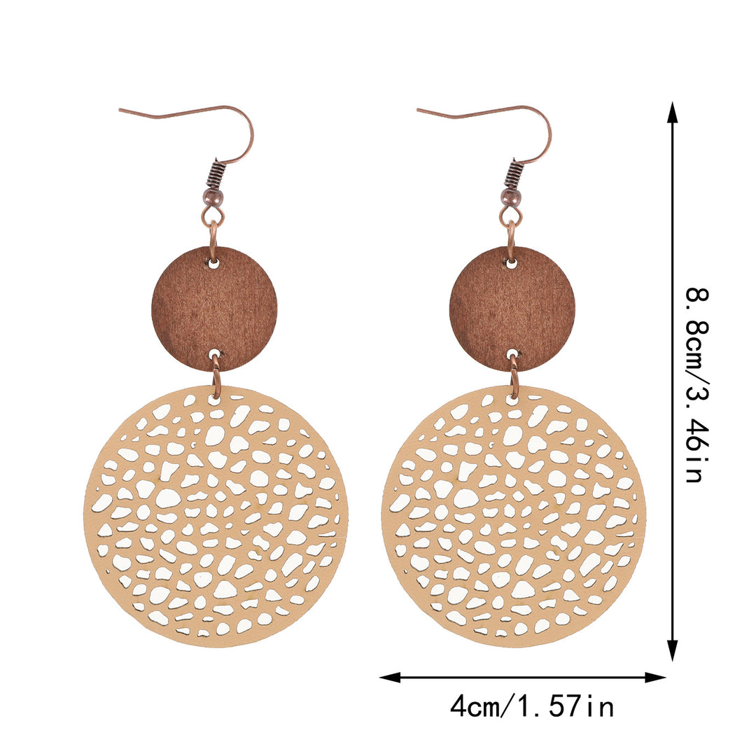 Earedge - Round Filigree Drop Earrings