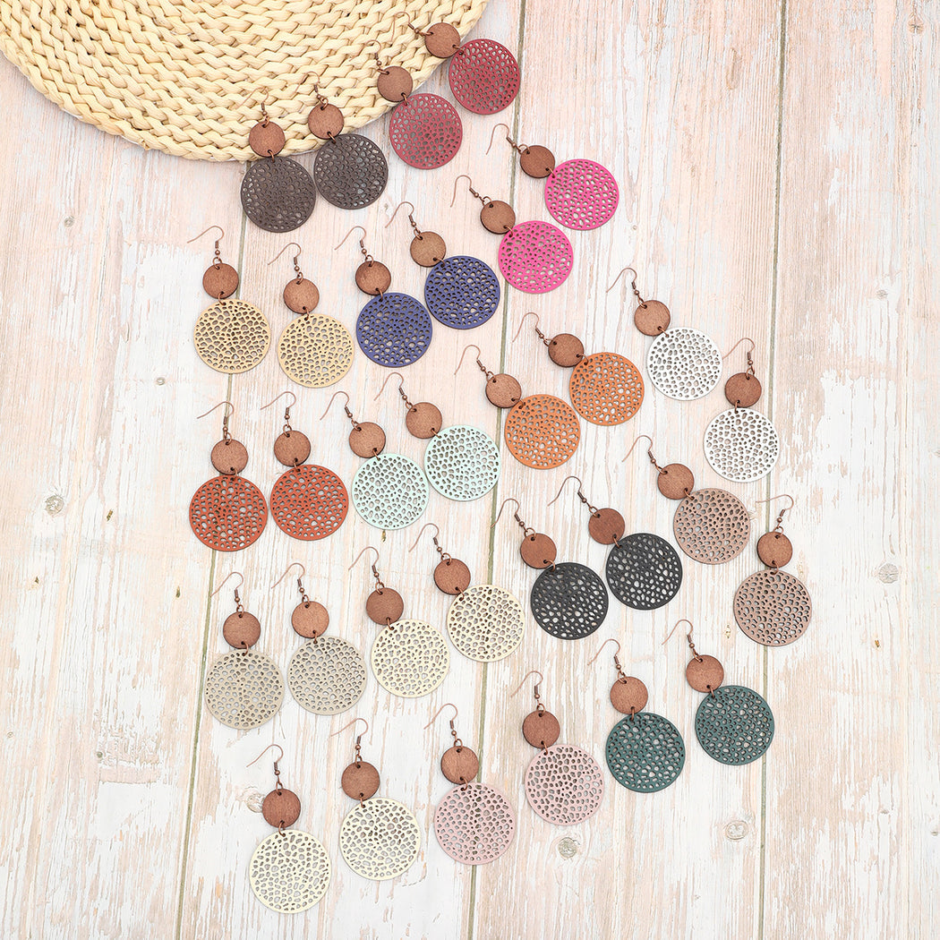 Earedge - Round Filigree Drop Earrings