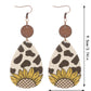 Earedge - Western Floral Cow Print Earrings