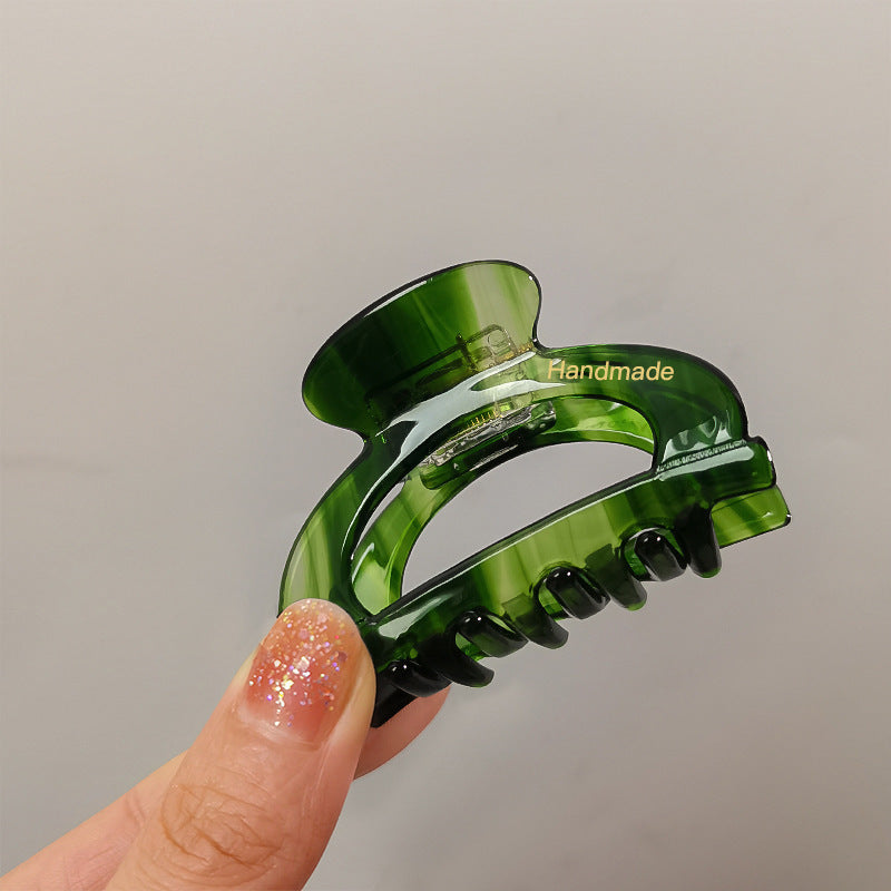 气质耐看醋酸发夹女小号抓夹高级感鲨鱼夹后脑勺盘发卡网红发饰