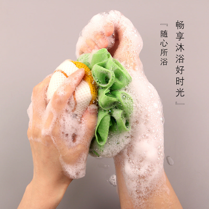 可爱水果沐浴球大号不易散花起泡球去污起泡丰富洗澡沐浴花批发