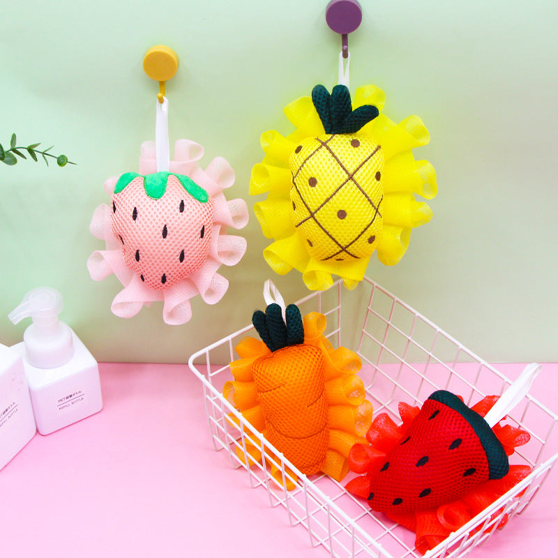 PAPO - Cute Fruit-Shaped Bath Pouf