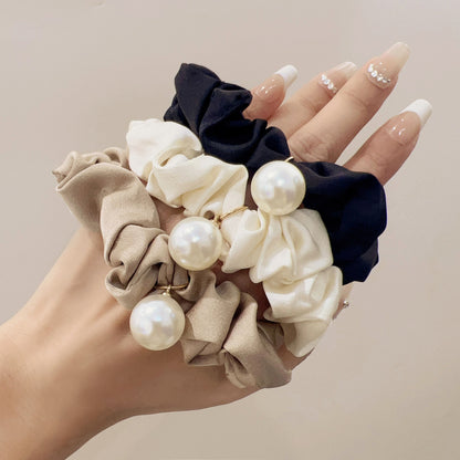 Gifty - Satin Pearl-Embellished Scrunchie