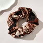 Red brown snakeskin oversized scrunchie