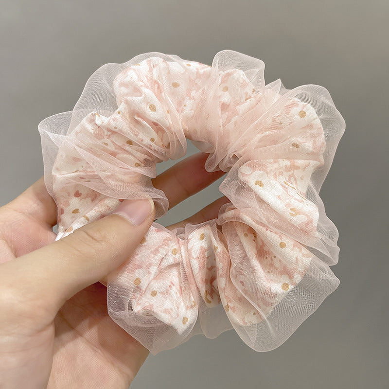 GIFTY -  Double-Layer Mesh Daisy Scrunchies