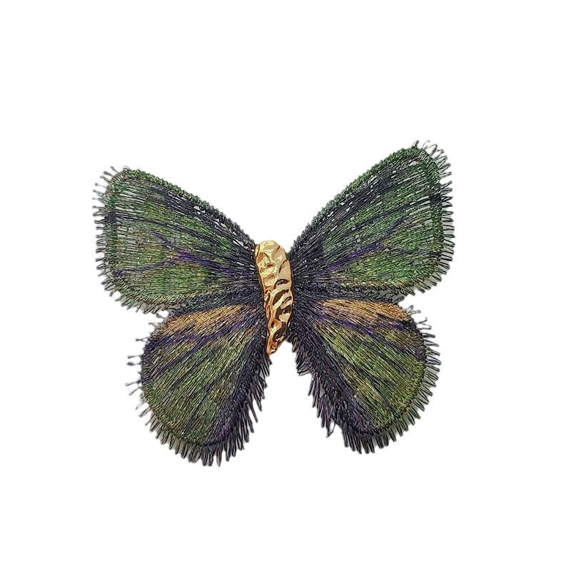 Brovia - Butterfly Embroidered Wing Brooch