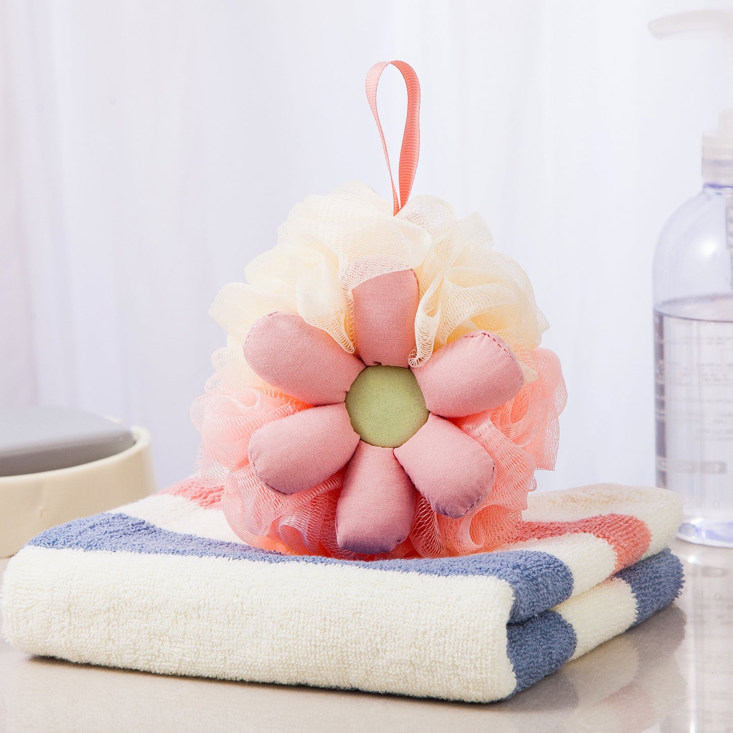 PAPO-  Sunflower Shower Pouf Premium Quality and Rich Foaming