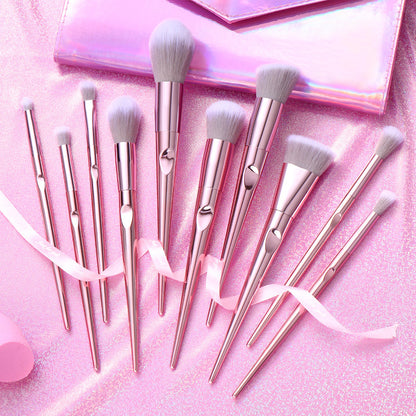 Smoosh - 10pcs Laser Pouch Makeup Brush Set