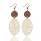Earedge - Oval Filigree Drop Earrings