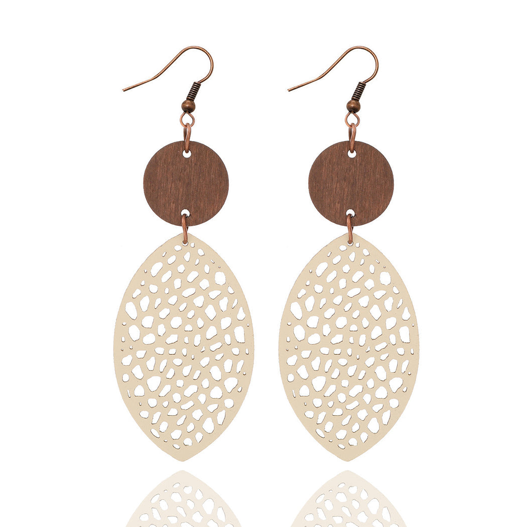 Earedge - Oval Filigree Drop Earrings