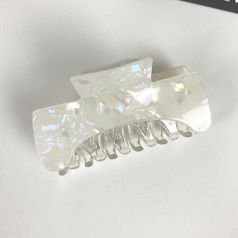 网红精致冷淡风气质鲨鱼夹镂空幻彩甜美抓夹百搭简约可爱发夹头饰