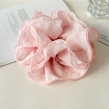 GIFTY - Solid Color Ruffled Scrunchie (4-Layer Design)