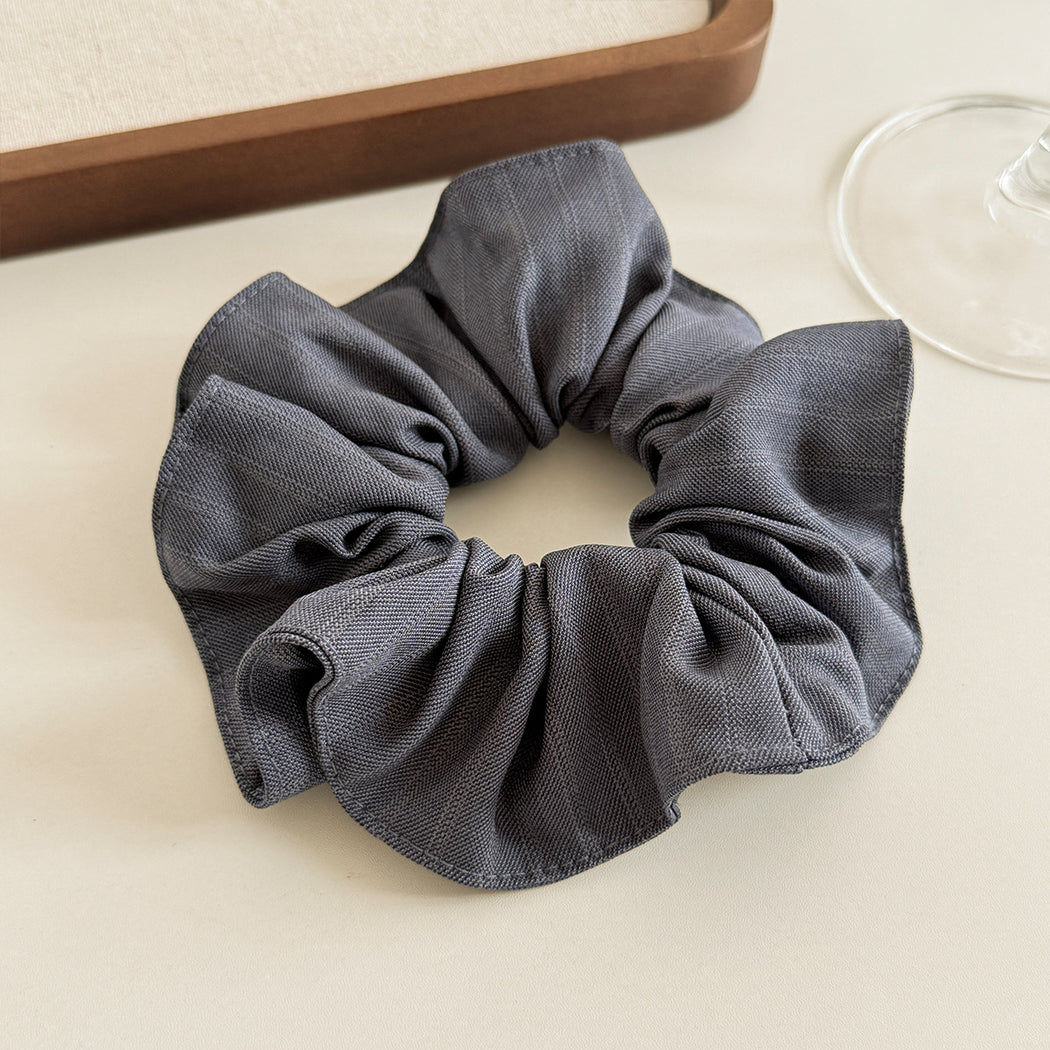 Black pinstripe oversized scrunchie