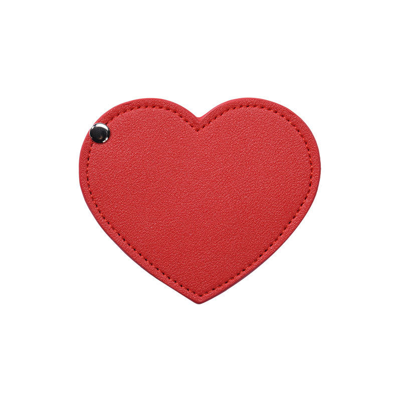 Mirroray - Elegant PU Leather Heart Folding Mirror