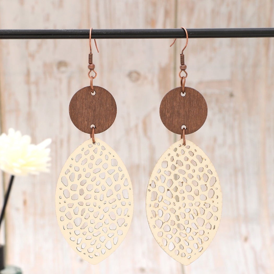 Earedge - Oval Filigree Drop Earrings