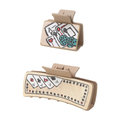 Beau - Playing Card Western Hair Claw