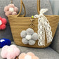 Keypus - Flower Pompom Bag Charm Keychain