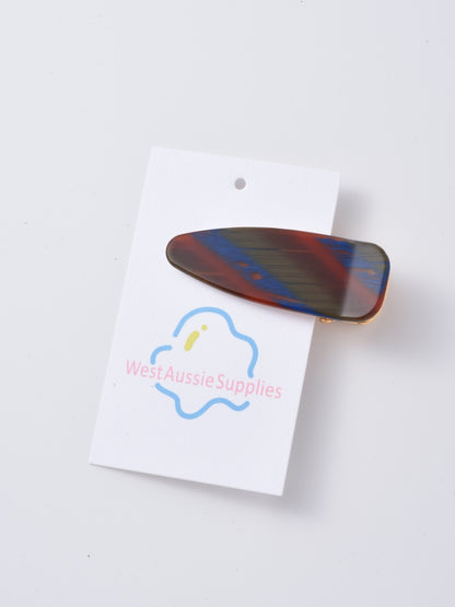 Beau - Woodgrain Colorful Triangle Hair Clip