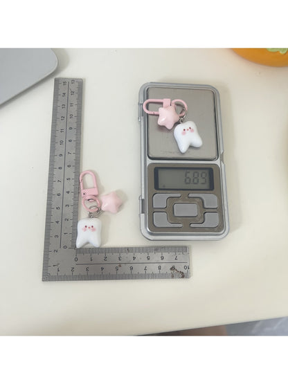 Keypus - Cute Tooth and Star Bag Charm Keychain