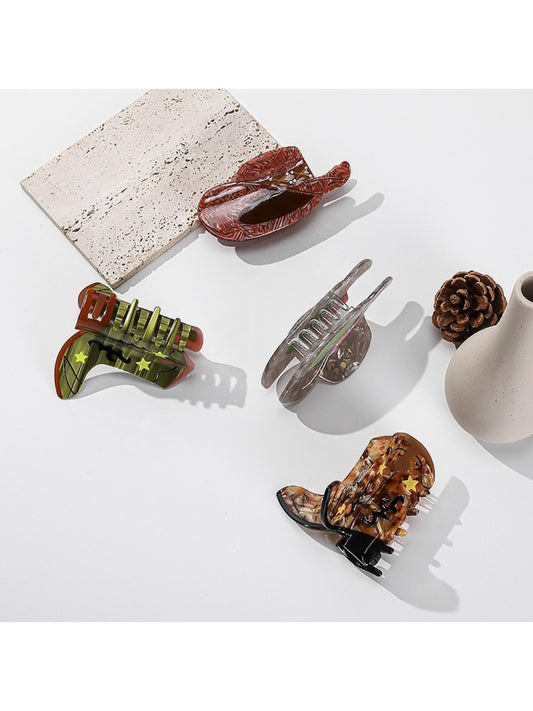 Beau - Shoe And Hat Shaped Hair Clips