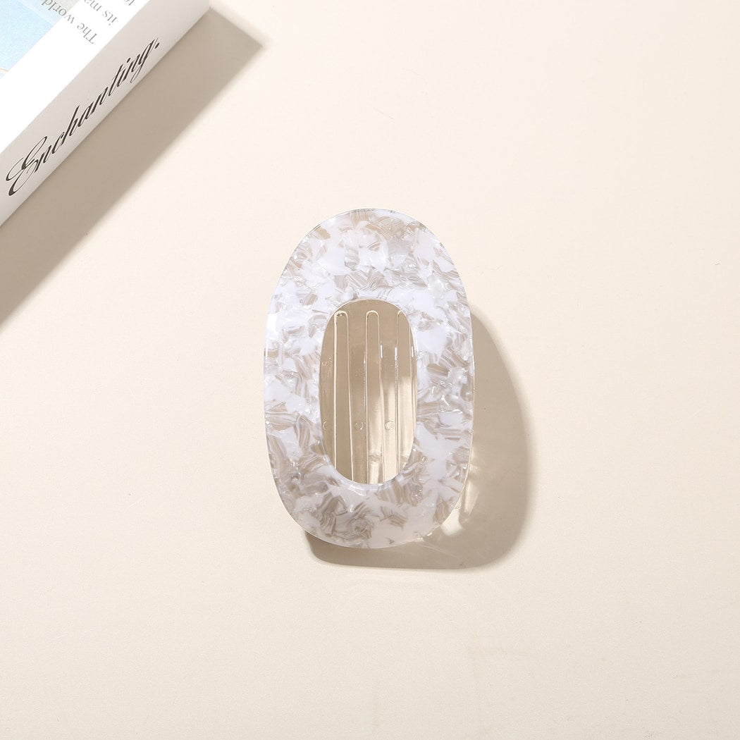 Beau - Flat Curved Oval Acetate Hair Clip