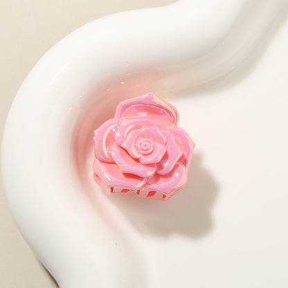 Beau - Sweet Rose Flower Gloss Finish Hair Claw Clip