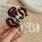 Beau - M-Shaped Acetate Letter Detail Claw Clip