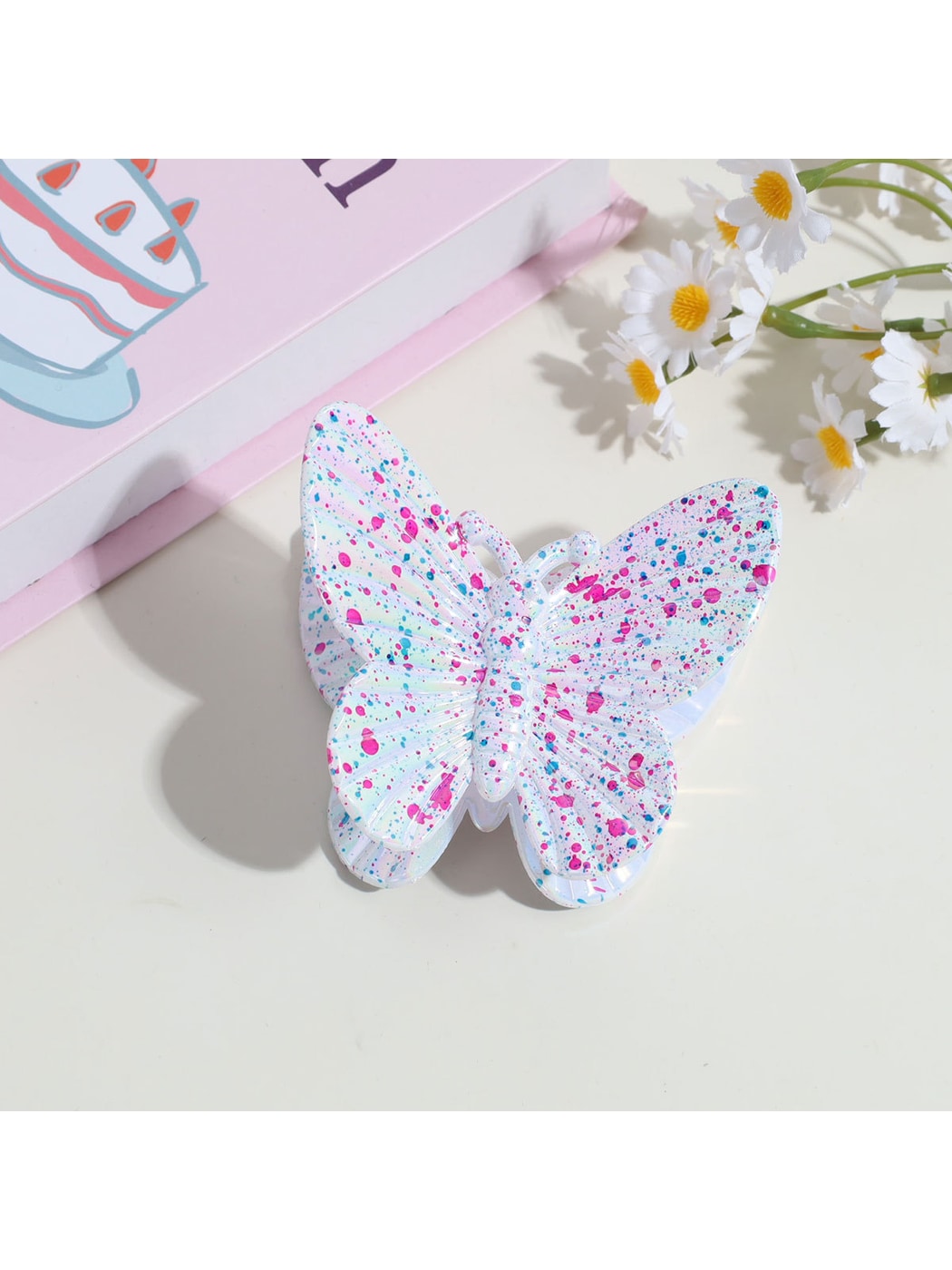 Beau - Printed Butterfly Plastic Fashion Hair Claw Clip
