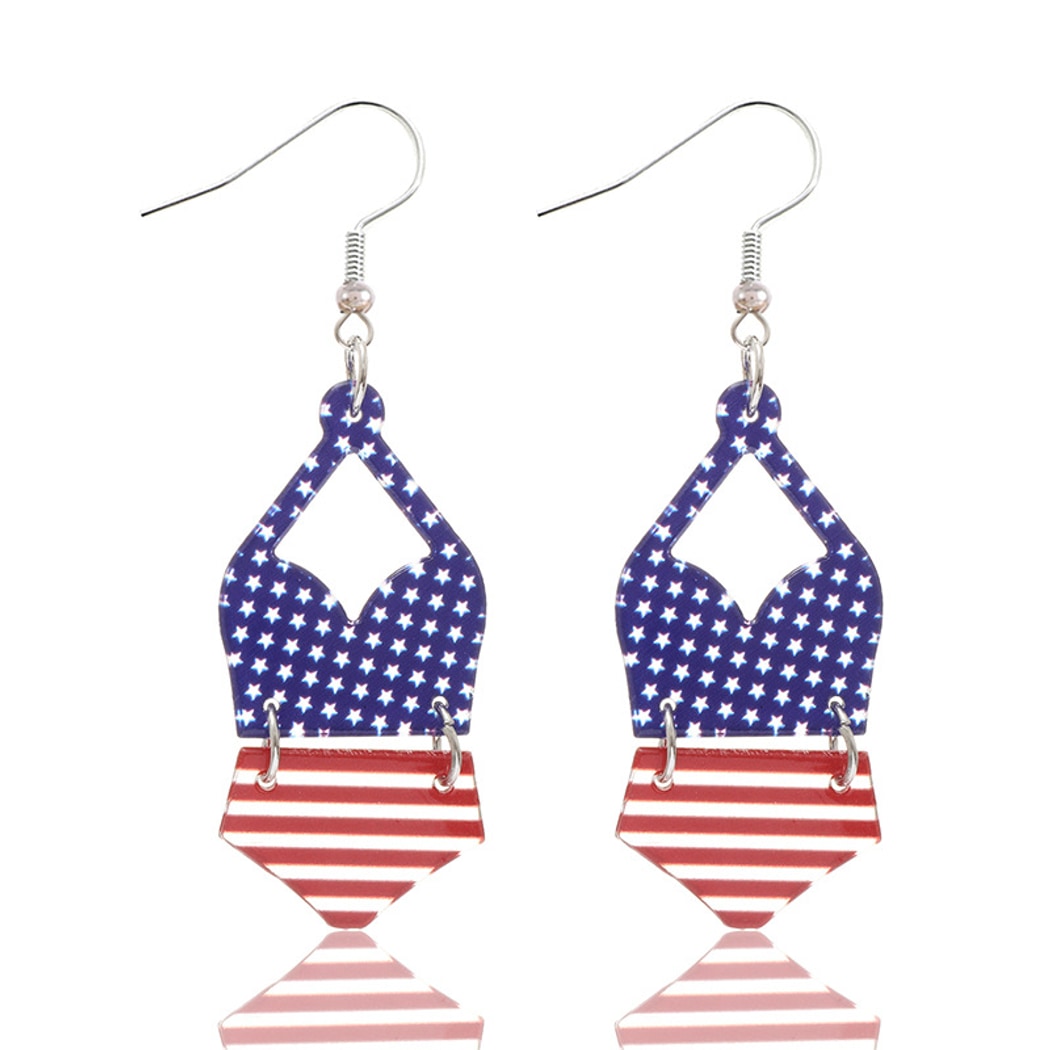Earedge - Independence Day Theme Striped Earrings