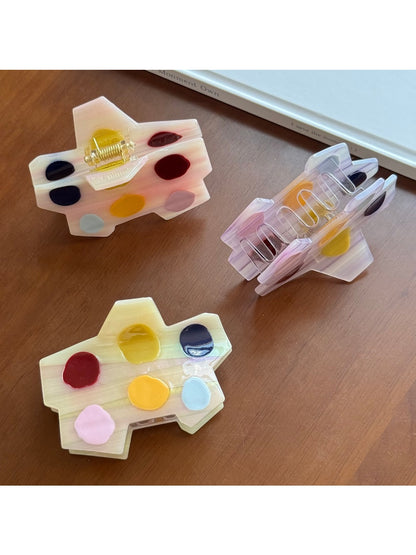 Beau - Creative Irregular Acetate Hair Claw Clip with Dots