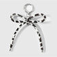 Keypus - Leopard Pattern Bow Faux Leather Bag Charm Keychain
