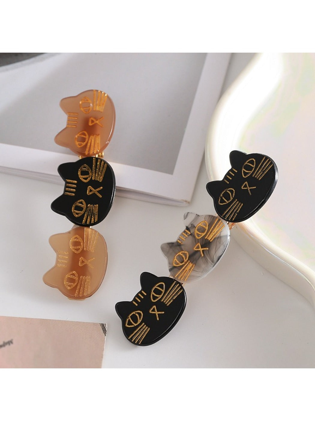Beau - Cartoon Cat Face Hair Clip
