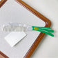 Camerow acetate hair comb angled to show thickness and texture