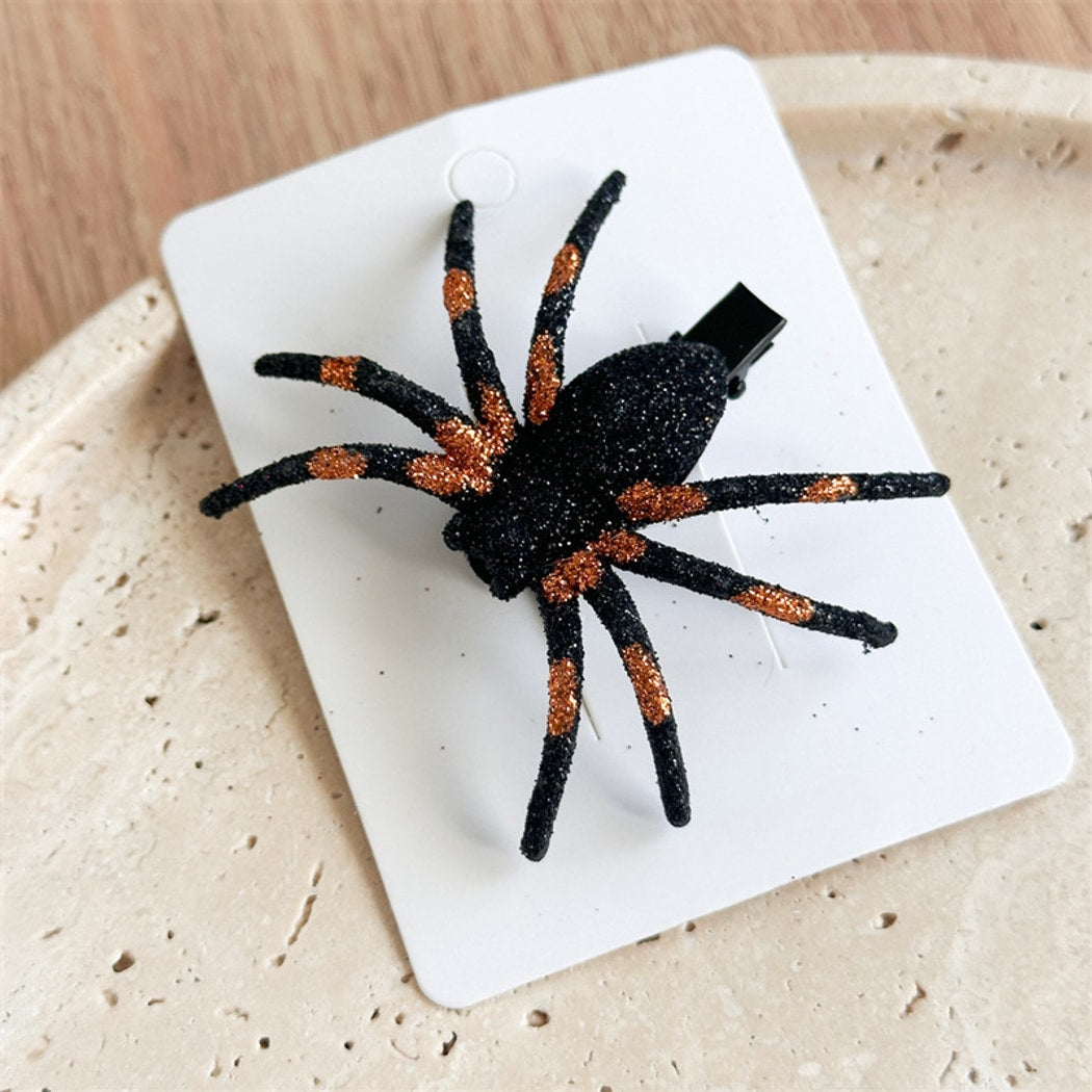 Beau - Halloween Spider Themed Glitter Hair Clip