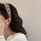 Gifty - Simple Punk Style PU Leather Alloy Detail Headband