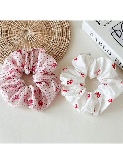 Gifty - Red Bow Hair Scrunchie