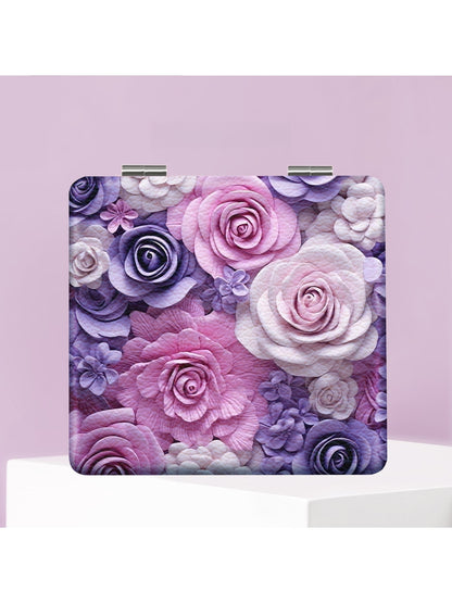 Mirroray - Floral Print Portable Folding Desktop Mirror
