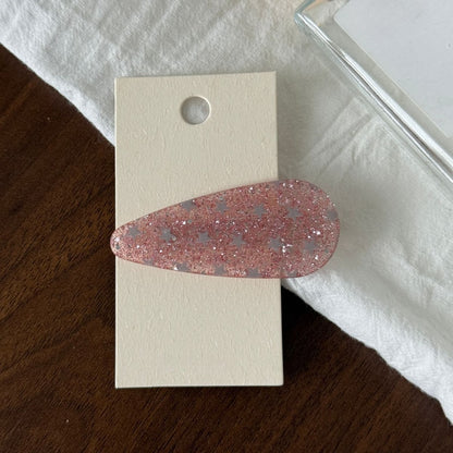 Beau - Glitter Star Pattern Acrylic Hair Clip