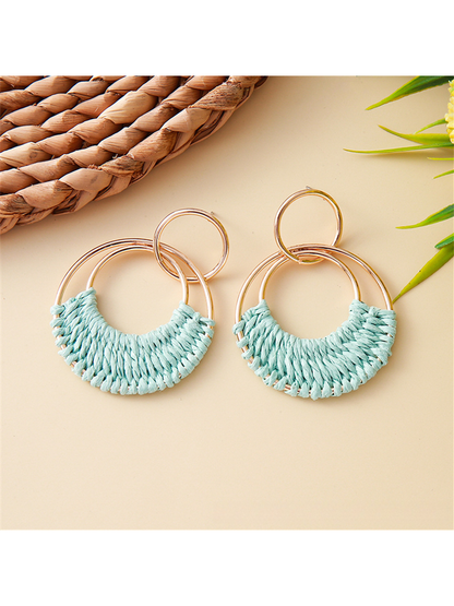 Earedge - Bohemian Geometric Round Stud Earrings