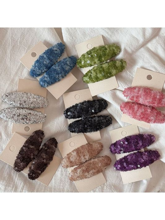 Beau - Irregular Sequin Oval Hair Clip